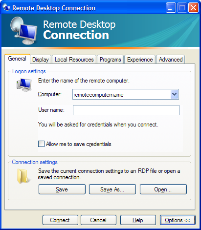 Windows Vista Remote Desktop Console